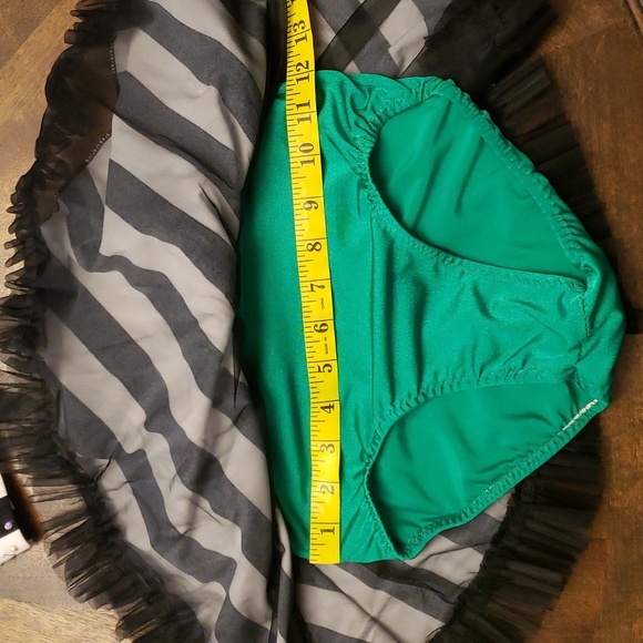 Striped Black and White Kids Dance  Costume Rhinestones Beetlejuice Waistress - Picture 10 of 16